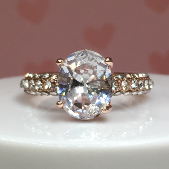14k rose gold diamond engagement ring wedding - Picture 5 of 8